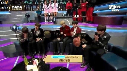 [中字]161202 防彈少年團(BTS)-MAMA年度最佳藝人獎(Artist Of The Year)