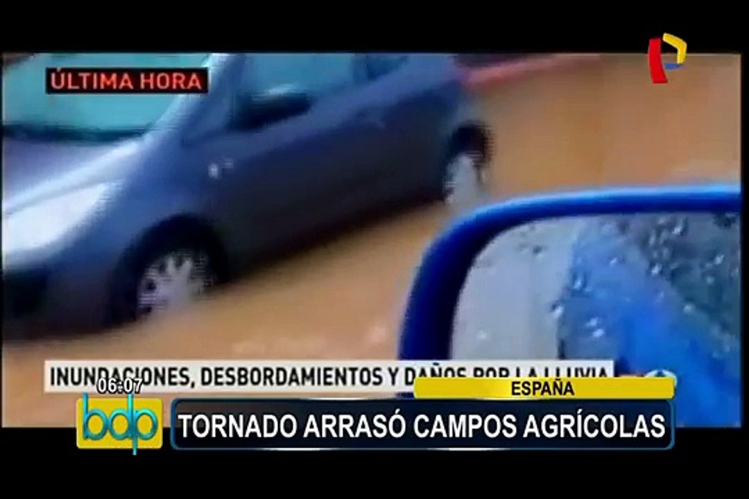 Tornado arrasó campos agrícolas en España
