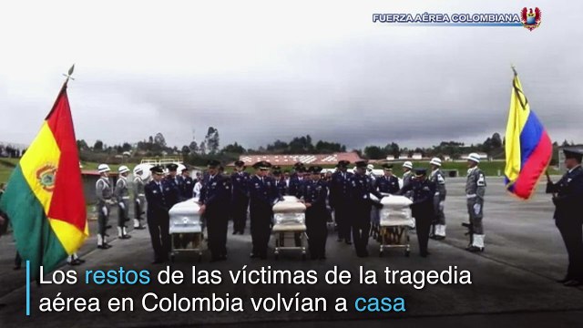 Colombia repatría restos de víctimas de tragedia aérea