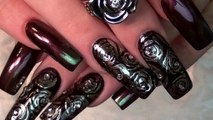 Diva Chrome Nails | Silver Mirror Powder Nail Art Design Tutorial