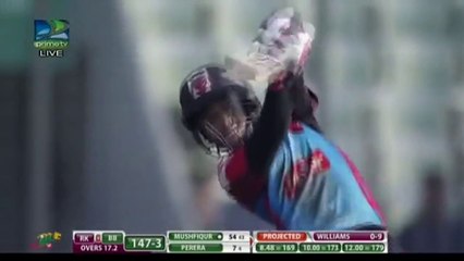 Mushafiqur showing his anger to the bowler, BPL 2016