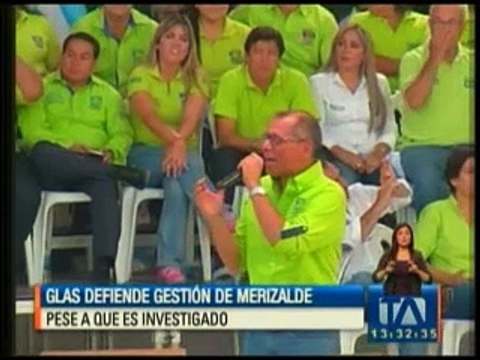 Glas defiende la gestión de Merizalde pese a que es investigado