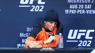 Nate Diaz Talks Vape Pen at UFC 202 Post-Fight Press Conference