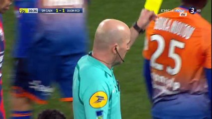 Arnold Bouka Moutou RED CARD HD - Caen 1-1 Dijon - 02.12.2016