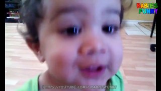 Cute Babies Riding Roomba Robot - Super Funny Videos 2016