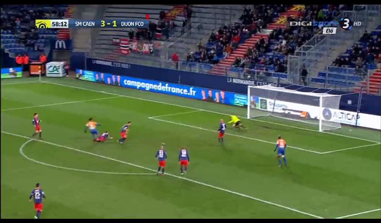 Lois Diony Goal HD - Caen 3-2 Dijon - 02.12.2016
