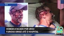 Homem atacado por urso furioso dirige até o hospital.