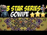 3 Star Series: Gowipe Attack Strategy TH9 Back Door Loons vs TH9 War Base #31 | Clash of Clans oon