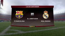 Fifa 17 FC Barcelona vs Real Madrid Clásico Liga Española Simulacion Gameplay