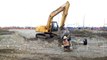 John Deere 160C LC excavator working on a job