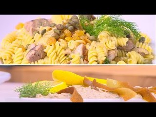 مكرونة فوسيلي بالرنجة المدخنة  - معجون رنجة حار بالزعتر | شبكة و صنارة حلقة كاملة