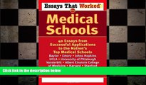 READ book Essays That Worked for Medical Schools: 40 Essays from Successful Applications to the