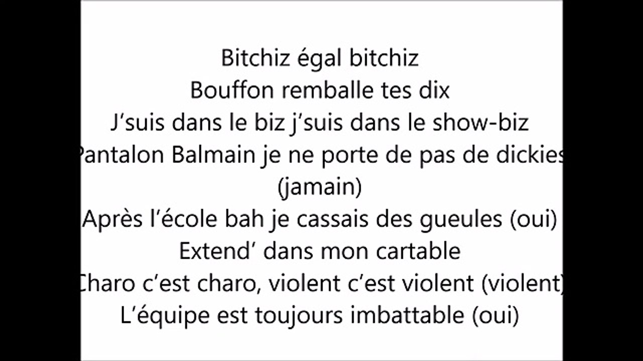 NISKA - COMMANDO (PAROLES /LYRICS)