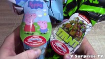 Uova di Pasqua di Peppa pig & TMNT Tartarughe Ninja | Paw patrol & Kinder Huevos Oeufs sorpresa 2016