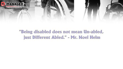 Q-Manager observing International Day of People with Disability on 3rd Dec, 2016.