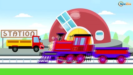 Trains Cartoons for Children - Choo Choo Train - Learn Shapes, Colors and Counting | Video for Kids