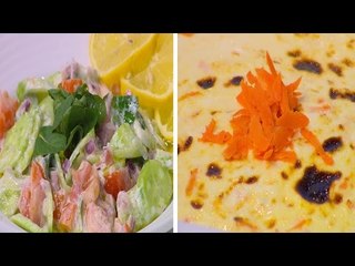 صينية تونة بالبطاطس و القشطة - سلطة خيار | شبكة و صنارة حلقة كاملة