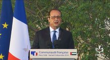 Discours devant la communauté française des Émirats arabes unis