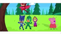 Masha and the Bear Spiderman Peppa Pig & Pj Masks Adventures | Finger Family Nursery Rhyme