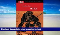 Pre Order Sophocles: Ajax (Cambridge Translations from Greek Drama) Sophocles Full Ebook