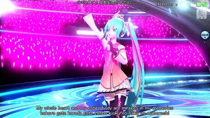 FREELY TOMORROW - Hatsune Miku 初音ミク Project DIVA English lyrics Romaji subtitles