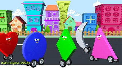 9 #BasicShapes For Kids ǀ #LearnShapes #OVAL #CIRCLE, SQUARE, RHOMBUS, STAR, TRIANGLE, HEART