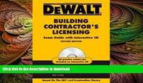 FAVORIT BOOK DEWALT Building Contractor s Licensing Exam Guide with Interactive CD-ROM: Based on