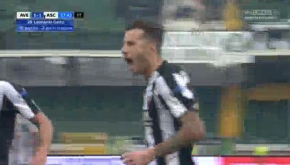 Leonardo Gatto Goal - Avellino 1-1 Ascoli - (03/12/2016)