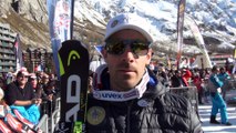 Réactions d'Adrien Théaux après son Top 5 en Descente à Val d'Isère