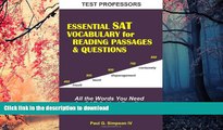 FAVORIT BOOK Essential SAT Vocabulary for Reading Passages   Questions: All the Words You Need for