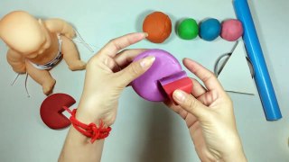 DIY Play doh colorful birthday cake for Baby Toys - Make cake playdoh frozen