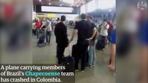 Plane carrying Brazil's Chapecoense football team crashes in Colombia – video report