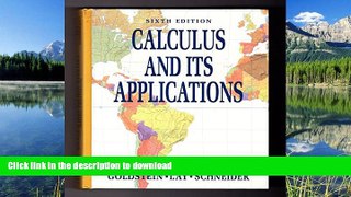 Read Book Calculus and its applications Larry Joel Goldstein Kindle eBooks