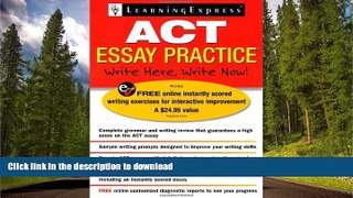 Hardcover ACT Essay Practice LearningExpress Editors