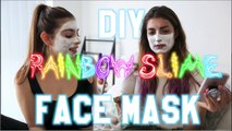 DIY Rainbow Slime Peel Off Face Mask