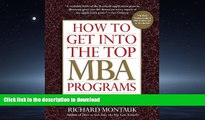 Pre Order How to Get Into the Top MBA Programs, 5th Edition #A# On Book