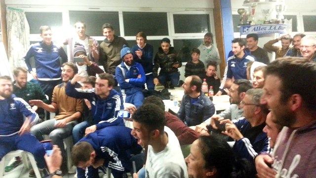 Explosion de joie de la Jeanne d'Arc Biarritz qui affrontera le Stade Rennais en 32e de finale de la Coupe de France