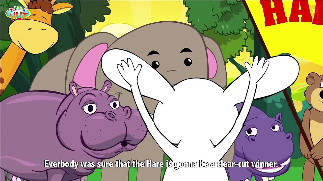 The Hare and The Tortoise Story | Bedtime Story by Kids Hut | English Stories For Kids