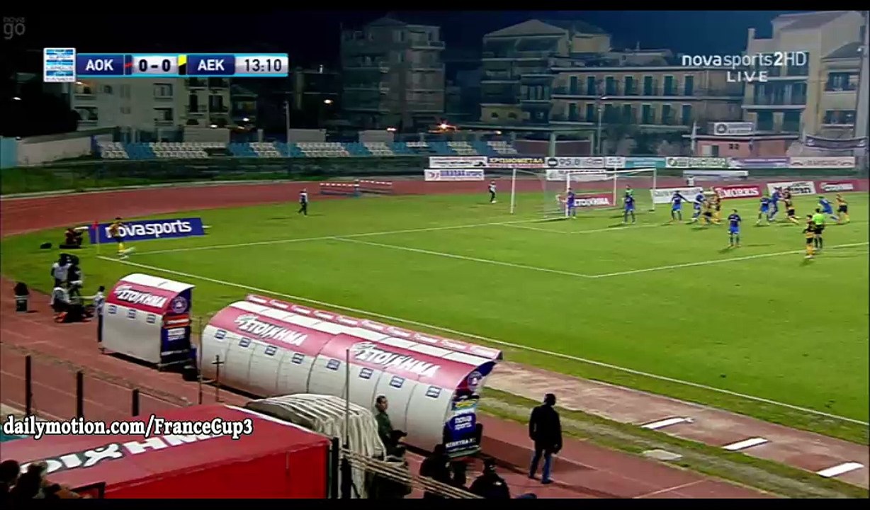 Lambropoulos Goal HD - Kerkyra 0-1 AEK Athens FC - 03.12.2016