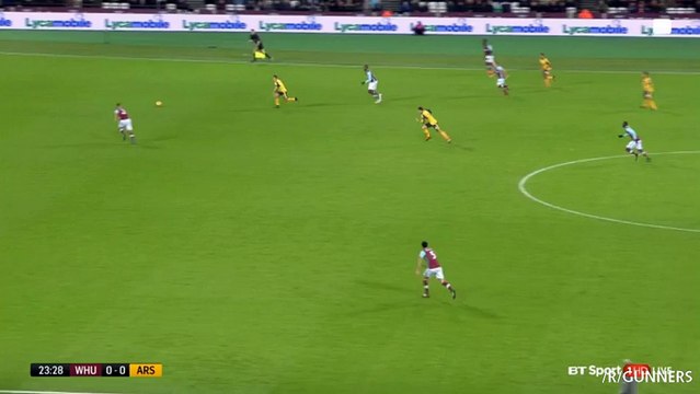Mesut Ozil Goal HD - West Ham 0 - 1 Arsenal - 03.12.2016