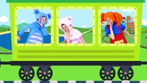 КУКУТИКИ - ПАРОВОЗИК развивающая песня мультик для детей про поезд вагоны трактор машинки животных