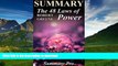 Hardcover Summary - The 48 Laws of Power: Robert Greene --- Chapter by Chapter Summary (The 48