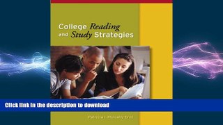 PDF ONLINE College Reading and Study Strategies (with InfoTrac) (Study Skills/Critical Thinking)