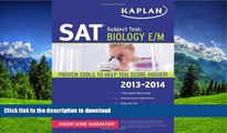 Hardcover Kaplan SAT Subject Test Biology E/M 2013-2014 (Kaplan Test Prep) Kaplan Kindle eBooks