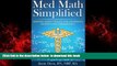 Download Jamie Davis Med Math Simplified: Dosing Math Tricks for Students, Nurses, and Paramedics