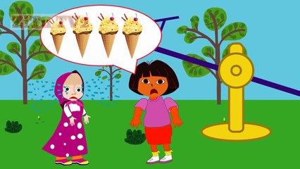 Masha And Dora Snow Party Paw Patrol Funny Story Finger Family #kaiser