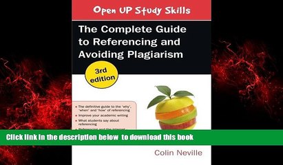 PDF Colin Neville THE COMPLETE GUIDE TO REFERENCING AND AVOIDING PLAGIARISM On Book