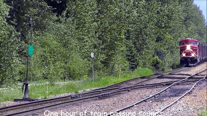 One hour of passing train sounds