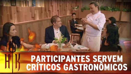 Participantes servem críticos gastronômicos convidados