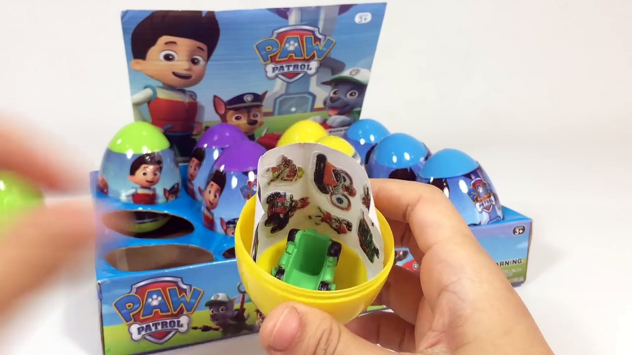 12 Paw Patrol Egg Surprises Opening Marshall Chase Rubble Rocky Zuma Skye - Unboxing Review